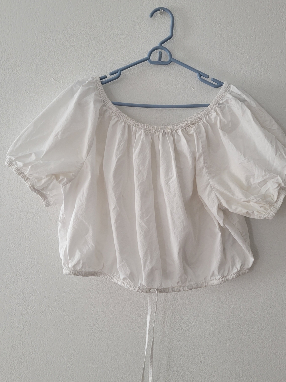 J. Crew White Off-Shoulder Peasant Top XL - Picture 5 of 5